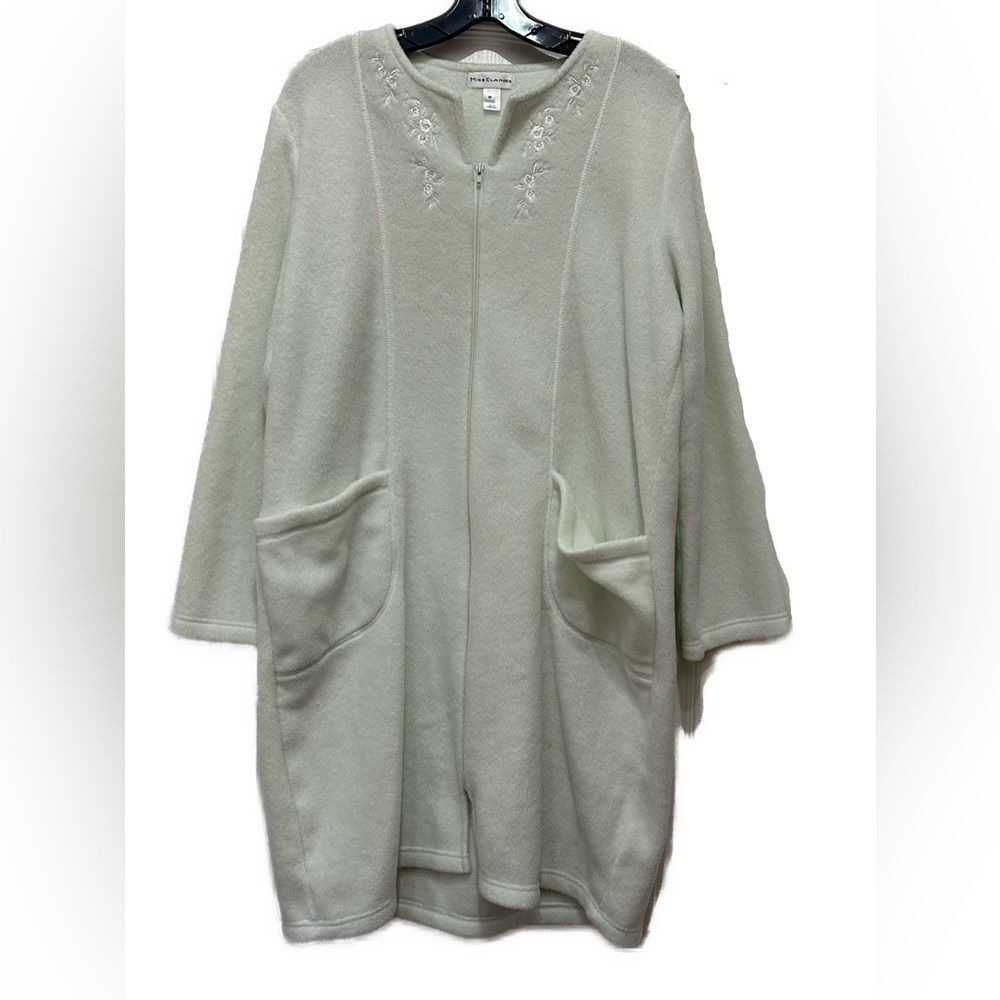 Miss Elaine Mint Green Zip Front Robe Size M